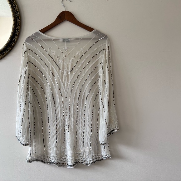 Together | Vintage Beaded Bell-Sleeve Blouse - Picture 2 of 5